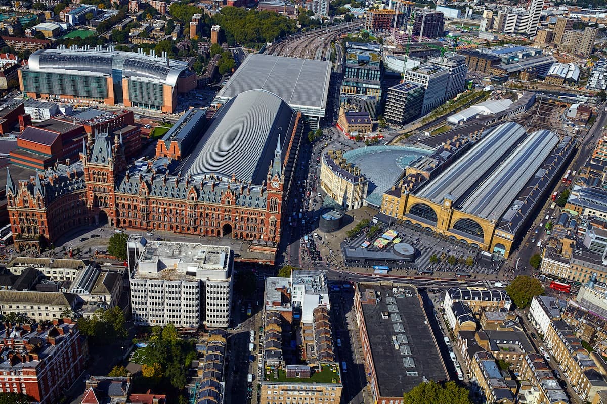 Aerial view of Manchester city